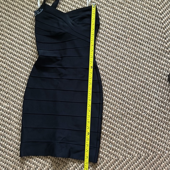 Herve Leger black one shoulder dress - Picture 3 of 7